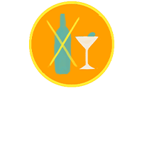 Illustration d’un verre de martini et d’un shaker barré