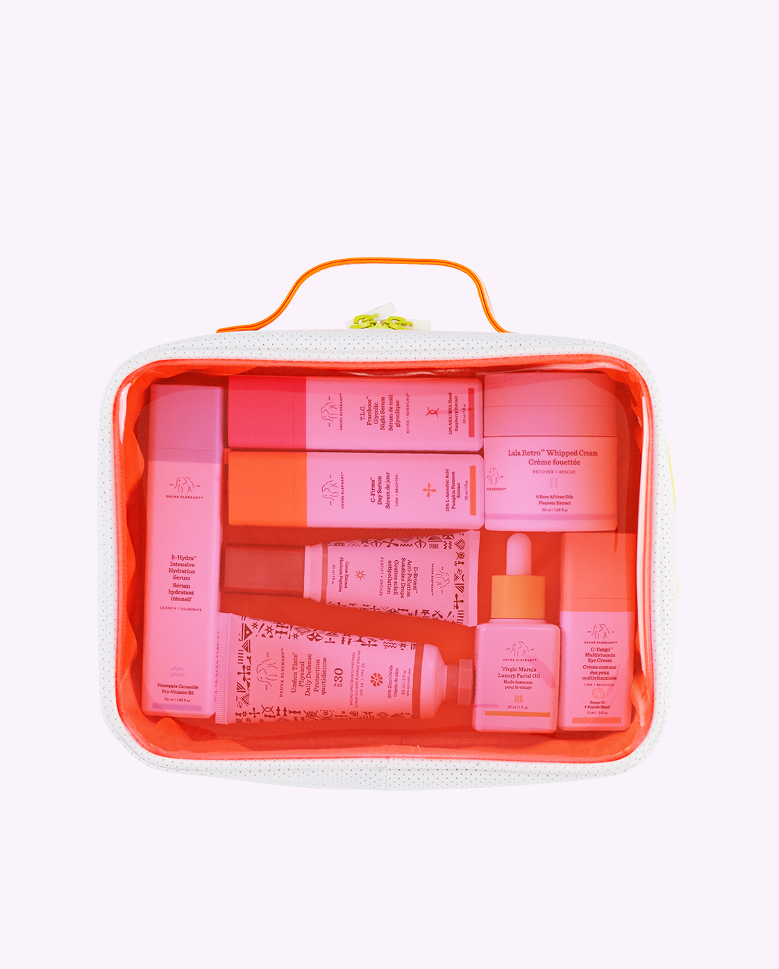 La trousse de toilette transparente