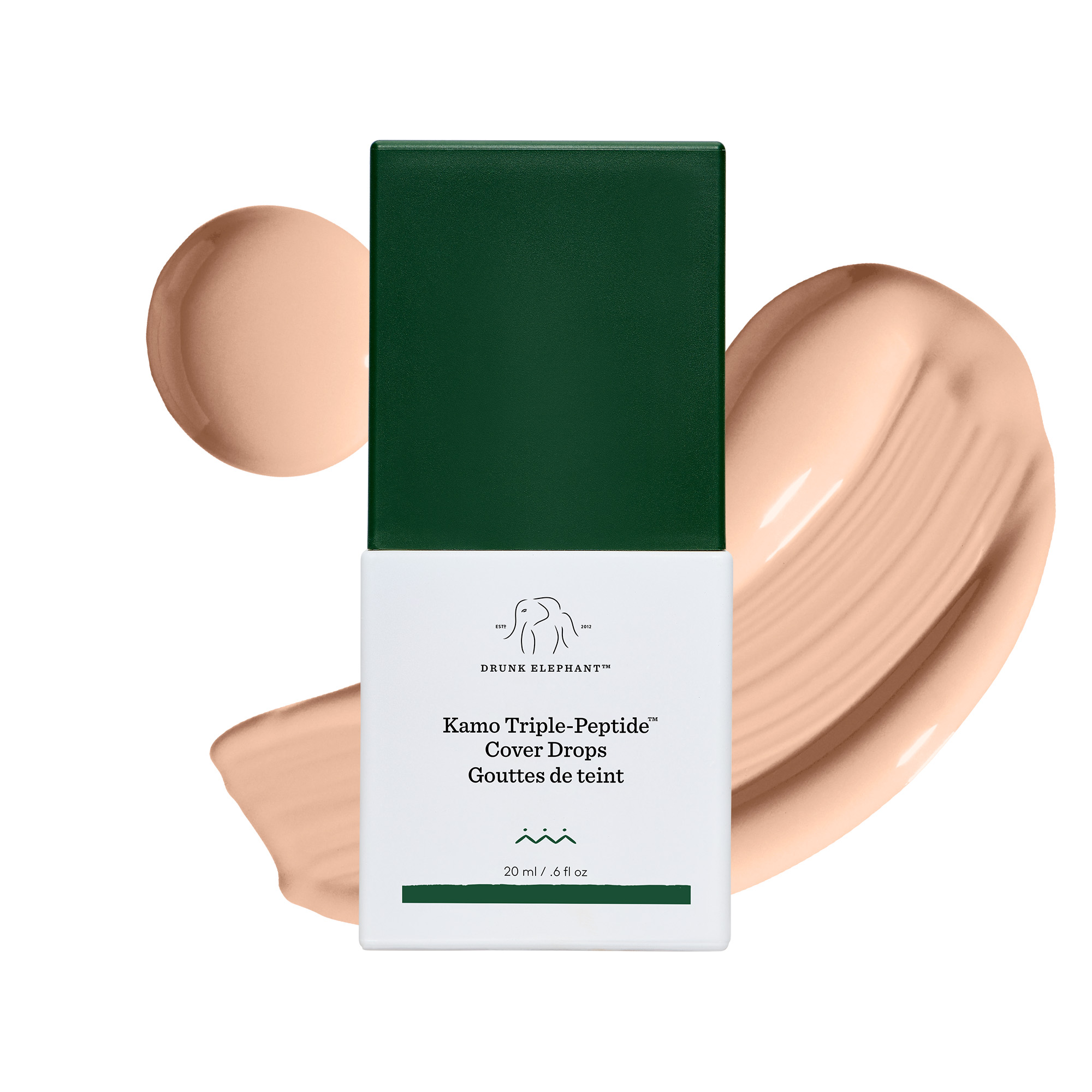 Kamo Triple-Peptide&trade; Gouttes de teint, Tr&egrave;s clair 2C